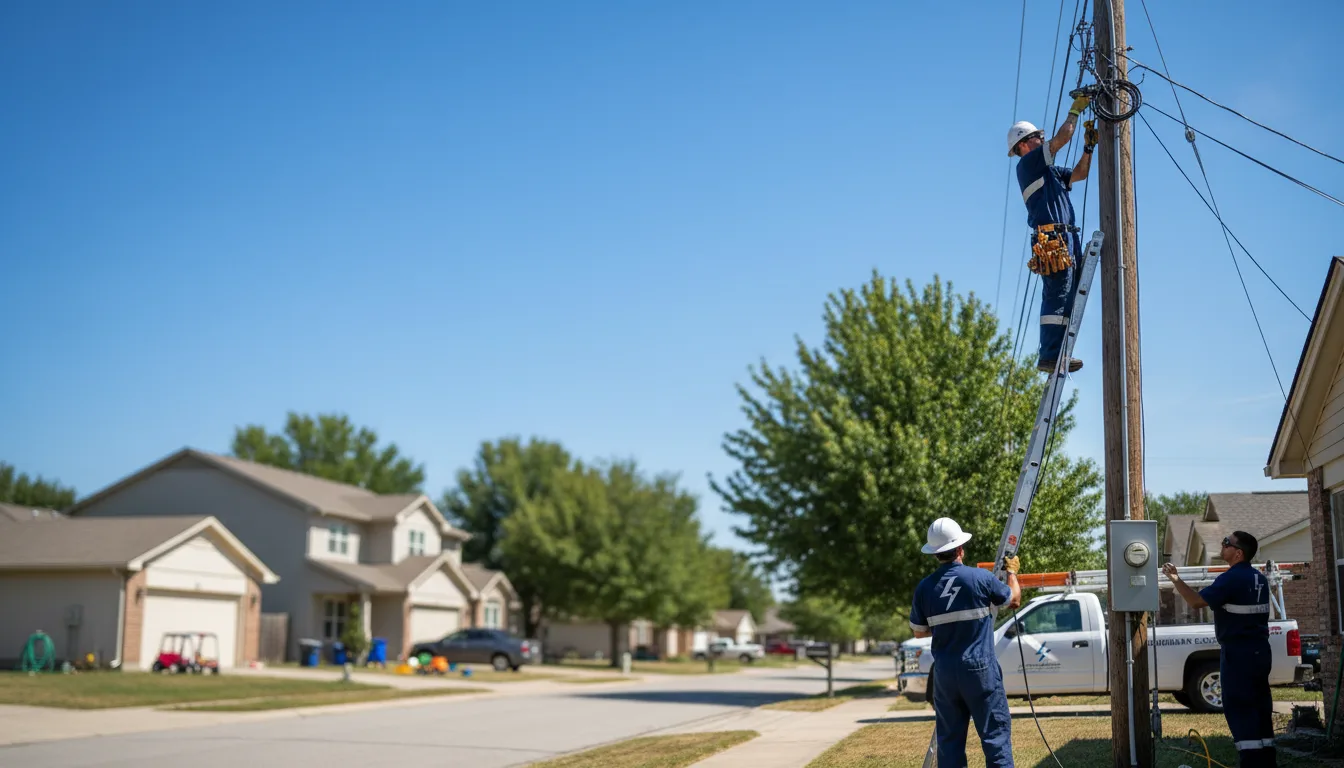 Residential electrician providing installation services in Earlsboro, OK